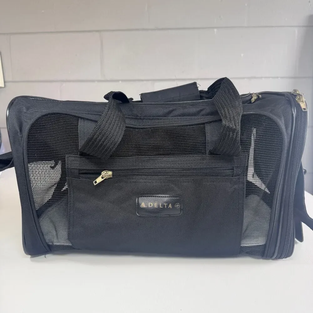 Sherpa Delta Airline Approved Travel Pet Carrier Medium Black -Under Seat Travel